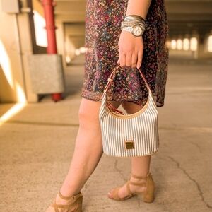 Dooney & Bourke Striped Bucket Bag